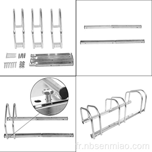 Support de stockage réglable de support de stockage de stationnement de plancher 3Bicycle